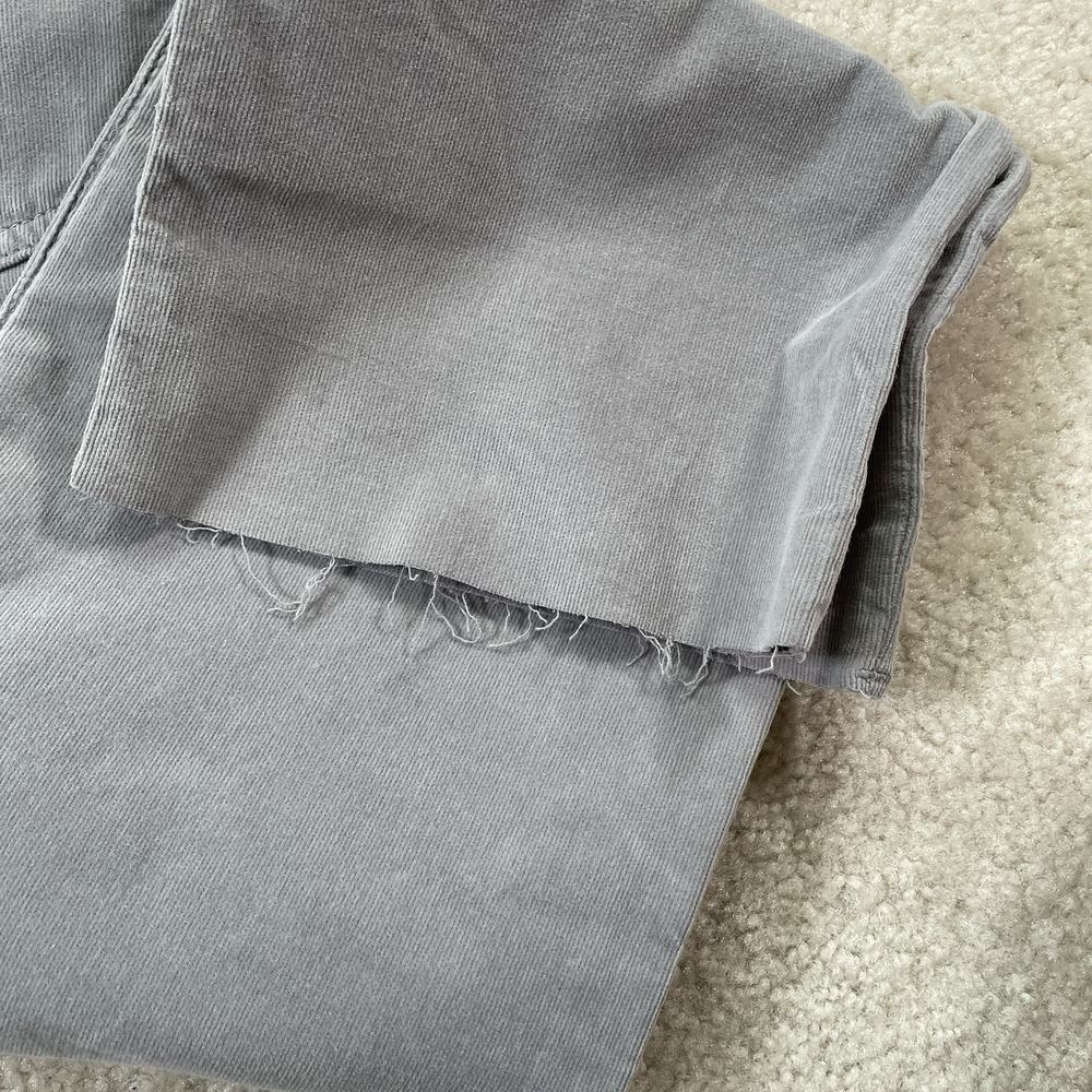 NWT Mavi Sheila Corduroy Pants Womens 27 Gray Raw Hem High Rise Straight Leg - Picture 8 of 11